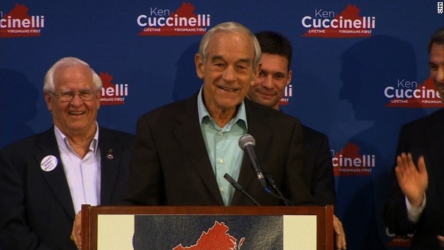 Campaigning for Libertarians, Ron Paul stumps for Cuccinelli in VA