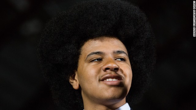 Sixteen-year-old Dante de Blasio's 'fro-back hairstyle launched a thousand hashtags, including #fromentum and #gowiththefro.