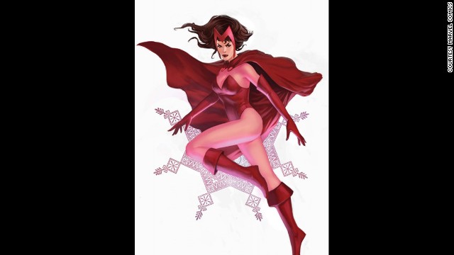 Wanda Maximoff, The Scarlet Witch. First appearance in 1964. Marvel Universe. 