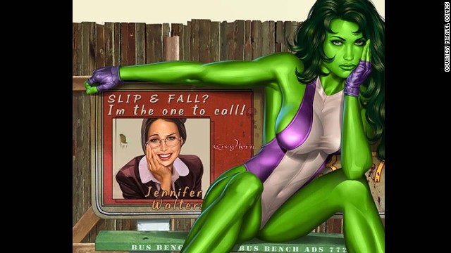 Jennifer Walters, She-Hulk. First appearance in 1980. Marvel Universe. 