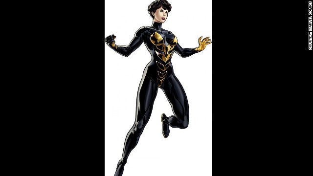 Janet Van Dyne, Wasp. First appearance in 1963. Marvel Universe. 