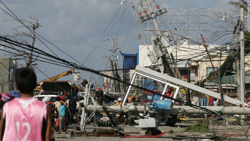 La destrucción en Tacloban