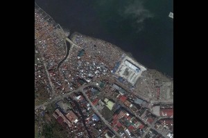 Antes y después del tifón Haiyan