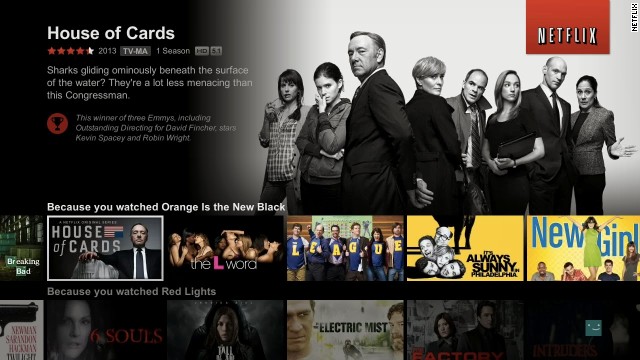 <strong>Winner: Netflix </strong>-<strong> </strong>That little service with the red DVD envelopes is all grown up. After emphasizing the streaming portion of its business, Netflix got into the original programming market and hit on all cylinders, topped by "House of Cards" and its nine Emmy nominations. Get ready for more.