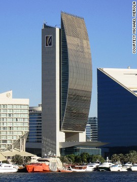Architects: Norr Group Consultants Int. Ltd.; Carlos Ott Architect.<!-- -->
</br>The building houses the Emirates National Bank of Dubai, considered one of the leading banks in the United Arab Emirates.<!-- -->
</br>The shape of the building is reminiscent of a sail, a concept also used in Dubai in the luxury hotel Burj Al Arab.