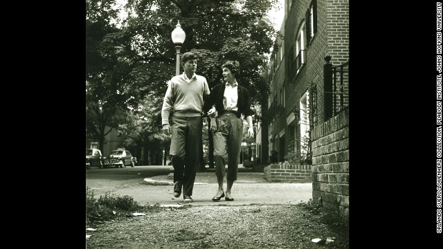 The couple strolling in the Georgetown area of Washington on May 8, 1954.