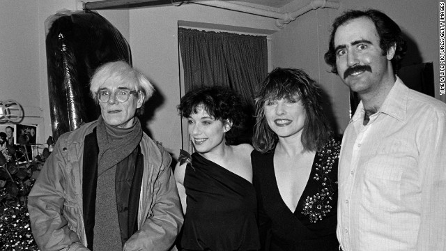 Andy Warhol, left, with Caitlin Clarke, Debbie Harry and Kaufman, who appeared together in the Broadway show "Teaneck Tansi: The Venus Flytrap" at the Nederlander Theatre in New York. The show ran for only one night, on April 20, 1983. 