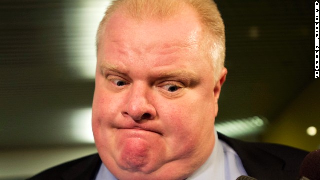 Toronto Mayor Rob Ford addresses members of the media outside his office in Toronto, on November 7, after the release of a video showing Ford in a rage. Ford has admitted smoking crack cocaine.