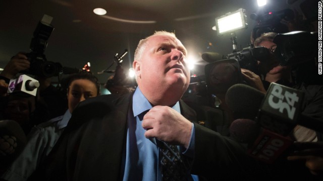 File photo: Rob Ford, pictured here in 2013, has announced he will take a break from his re-election campaign to get help for substance abuse.