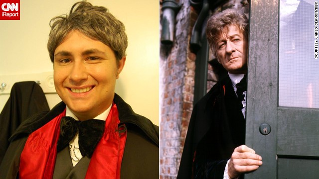 Jared Claxon's favorite Doctor is the third, played by Jon Pertwee. " I watched reruns of Three on PBS when I was a wee lad," said the market researcher from Lake Helen, Florida. He was cosplaying the Third Doctor when he met his now fiancee.