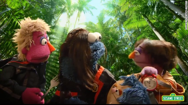Sesame Street spoofs 'Catching Fire'