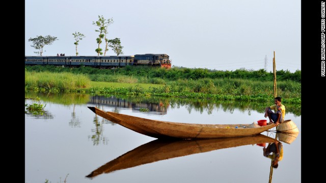 This Bangladeshi man's primary source of income is fishing.