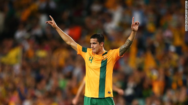 Tim Cahill needs one more goal to become Australia's top scorer. He currently has 29, leaving him level with Damian Mori.