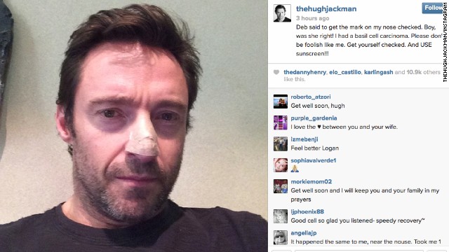 Hugh Jackman posted a picture to Instagram showing his nose bandaged after his doctor found and removed a cancerous growth. He's not the only celebrity that has dealt with cancer...