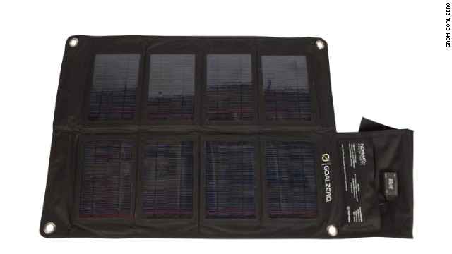 <strong>Goal Zero Nomad solar panels. </strong>Portable solar panels have become a mainstay of hikers and mountaineers, and Goal Zero offers a variety of sizes and wattages. The 20-watt model, for example, folds up small, weighs just 2½ pounds and is strong enough to power a laptop. (Batteries are required to store charges.) ($199)