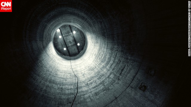 The photographers took pleasure in exploring abandoned structures like this grain silo in upstate New York for the perfect shot.