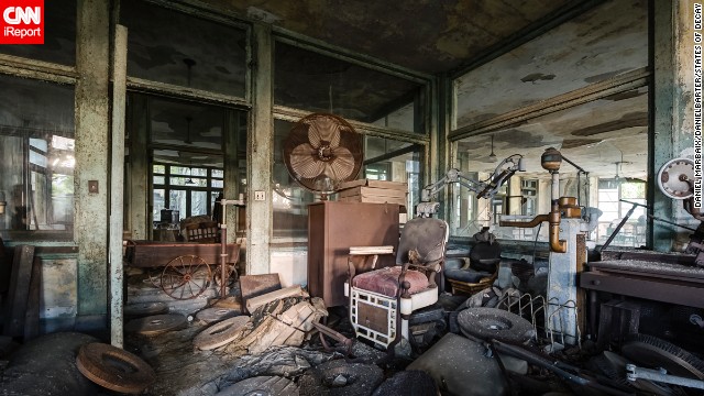 Each room and hall of this defunct sanitarium in New York was ripe for exploration, the photographers say.