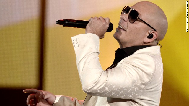 Rapper Pitbull performs his new single, "Timber," with Ke$ha. He hosted the award show.