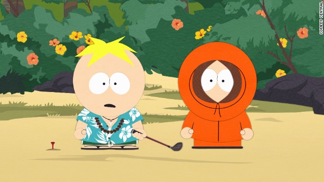 Is there any character on TV who's died as often as poor Kenny on "South Park"? <a href='http://www.buzzfeed.com/jamesged/every-single-death-of-kenny-ever-41ea' target='_blank'>The hooded kid has met his maker</a> via death by tree, chicken pox, mosh pit and even giant bird. <a href='http://www.southparkstudios.com/news/stc0dg/how-many-times-has-kenny-died' >By some counts</a>, Kenny's bid farewell roughly 89 or 90 times. 