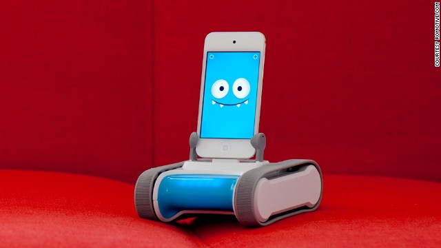 <strong>Romo smartphone robot. </strong>Back in the '90s, there was a big fad for Tamagotchis, little LCD "pets" that required owners to hit buttons to provide care. The latest twist on digital friends is the <a href='http://romotive.com/meet-romo' target='_blank'>Romo robot</a>. Simply take an iPhone and put it in the slot of Romo's moving base, and it comes alive. Over time Romo adjusts to its owner's behavior and can even communicate long-distance. The product has won a number of awards and accolades -- which should make it smile. ($149.99)<!-- --> </br>