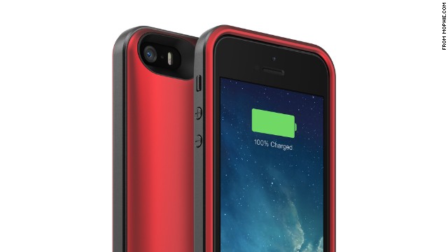 <strong>Mophie Juice Pack Air, PRODUCT (RED) edition.</strong> We've all been there. It's been a long, energy-sucking day, and your iPhone is out of power. The Mophie Juice Pack Air is both a case and battery pack that can double battery life. Some funds from sales of the PRODUCT (RED) edition<a href='http://www.mophie.com/shop/product-red' target='_blank'> go to AIDS research</a>. It's a winning combination all around. ($79.99-119.99, depending on specs)<!-- --> </br>