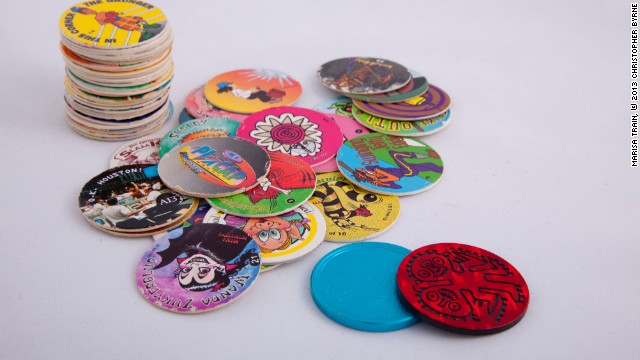 POGs started in Hawaii as seals for glass bottles of passion fruit-orange-guava juice (hence the name) and became a novelty item among kids who turned them into games and collectibles. When the craze spread to the mainland United States, it didn't last long, thanks to school bans. But for a while, everyone had POGs, and POGS were used to promote just about everything, from movies and sports to substance abuse campaigns, fueling the craze, Byrne says.