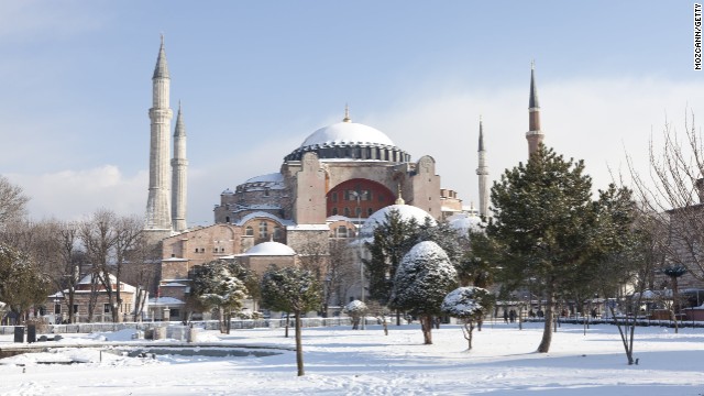 You'll see the Hagia Sophia in winter on a Christmas tour of Turkey, which includes a day in Old Istanbul. 