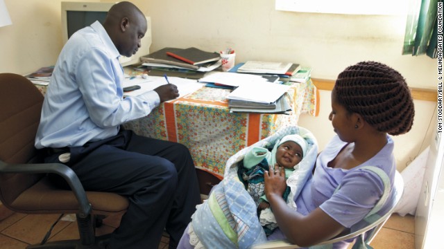 Like many mothers who are living with HIV, Judith Kata brings her daughter to the hospice for testing to ensure that she was born free of the virus.