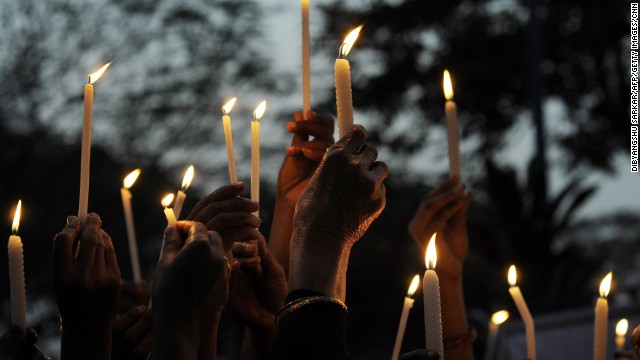 Indian activists hold a candlelight vigil on December 30 after the death of Nirbhaya.