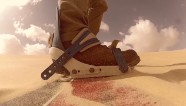 Sandboarding deep inside the Sahara desert