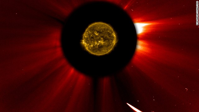 At 10:51 a.m. ET on Thursday, November 28, Comet ISON had moved quite close to the sun. Experts initially said the close encounter evaporated the comet, but further review indicates the comet survived. 