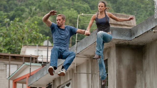 Walker and Jordana Brewster appear in "Fast 5."