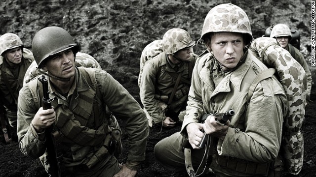 Walker, left, and Barry Pepper were U.S. Marines in the drama "Flags of Our Fathers."