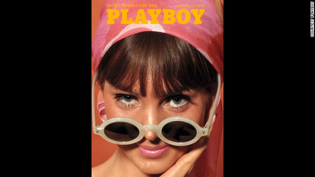 Some of Playboy's simplest covers appeared in the 1960s. This cover, in June 1965, features Hedy Scott in a head wrap, staring intently above her sunglasses.