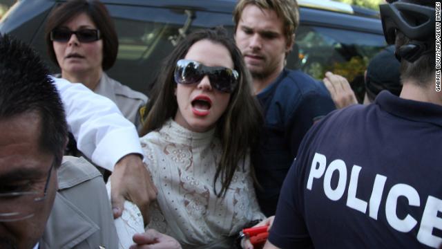 The singer arrives at the Los Angeles County Superior courthouse in 2008 for a hearing regarding visitation rights for her two sons that she has with ex-husband Kevin Federline. 