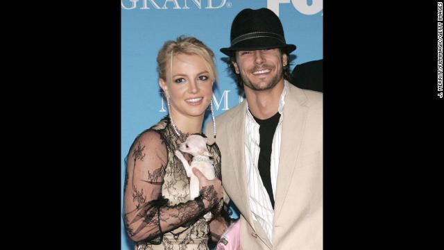 Britney Spears and then-husband Kevin Federline arrive at the 2004 Billboard Music Awards at MGM Grand in Las Vegas, Nevada, United States. 