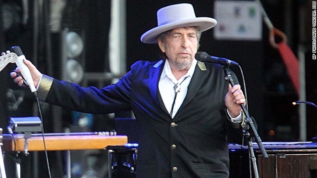 Bob Dylan performing in Carhaix, in western France, in 2012.