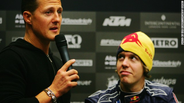 A young Vettel (shown here in 2008) says he looked up to Schumacher in his early F1 career -- but soon he would edge closer to his hero's achievements.