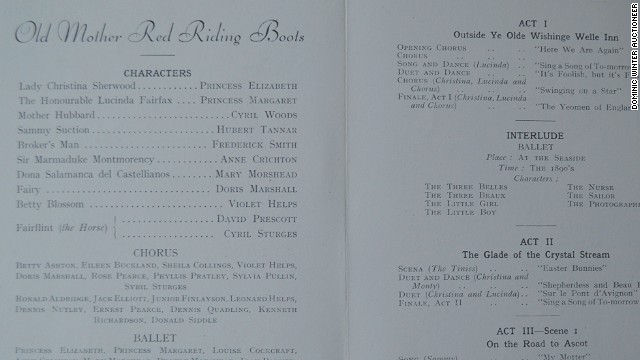 The program for Old Mother Red Riding Boots from 1944.