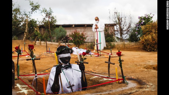 <strong>April 7:</strong> Hermano Hermes performs exorcism rituals in La Cumbre, Colombia. He says he has helped thousands of people get rid of evil spirits possessing them.