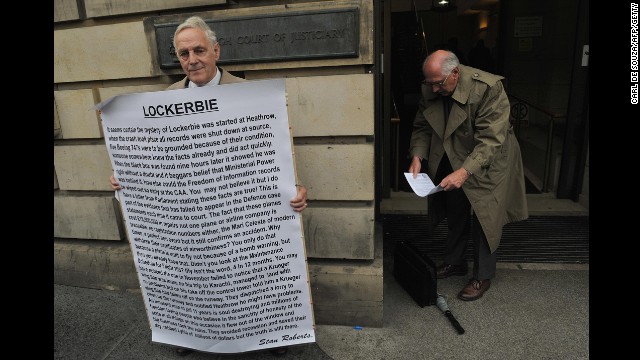 The Rev. John Mosey, right, leaves the Edinburgh High Court in August 2009 as Scottish ministers wrangled over whether to let an ailing al Megrahi return home to die in Libya. Al Megrahi would be released from prison on compassionate grounds due to his terminal prostate cancer.