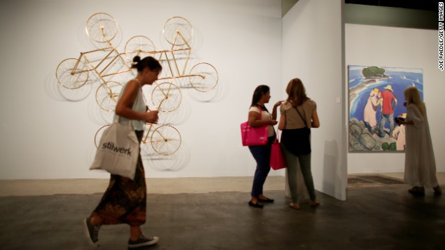 Ahead of the VIP preview day, some art advisers plot a route for their clients to follow. The most important pieces can go within minutes. "You've got to really go for it in the first few hours," says adviser Andrew Renton. "You're definitely not stopping off for a two-hour lunch on day one. Maybe day two because you've spent all your money by then."