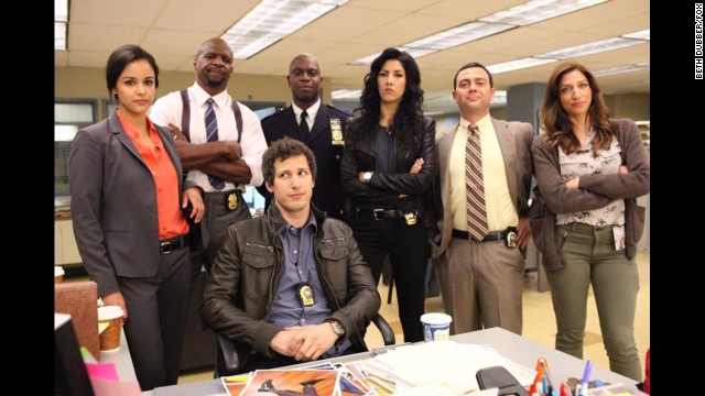 Nominated for best television series -- comedy or musical, were "Brooklyn Nine-Nine" (pictured), "The Big Bang Theory," "Girls," "Modern Family" and "Parks and Recreation."