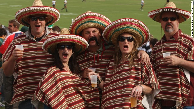 Here fans are pictured at the Adelaide Rugby Sevens in 2009. Australia hosted the first leg of the 2013-14 season on the Gold Coast, with New Zealand beating the home team in the final in October.