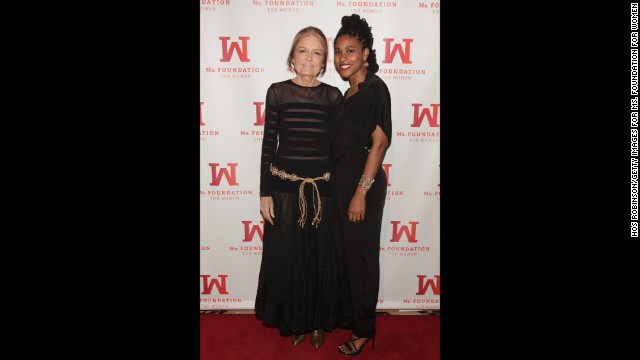 Journalist Gloria Steinem poses with Kierra Johnson at the Ms. Foundation's Women of Vision 2013 Gala earlier this year. Johnson, the executive director of Choice USA, an abortion rights organization, has worked to mobilize youth around reproductive justice. 