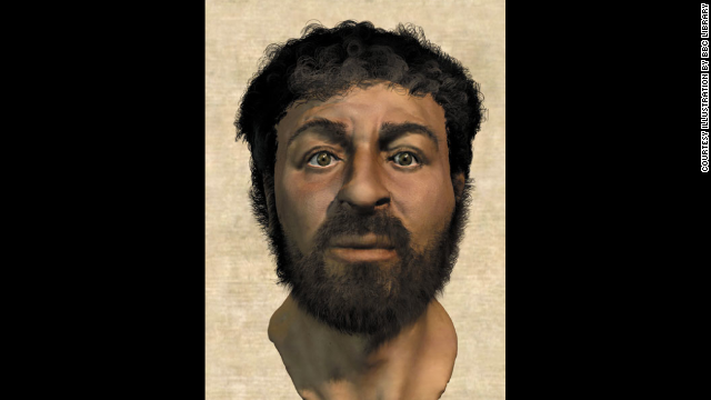 This illustration from the BBC Library depicts what scientists believe Jesus might have looked like, based on the skull of a man they found from that time period. 