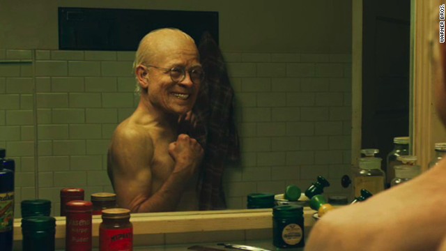 Pitt ages backward in the 2008 film "The Curious Case of Benjamin Button." 