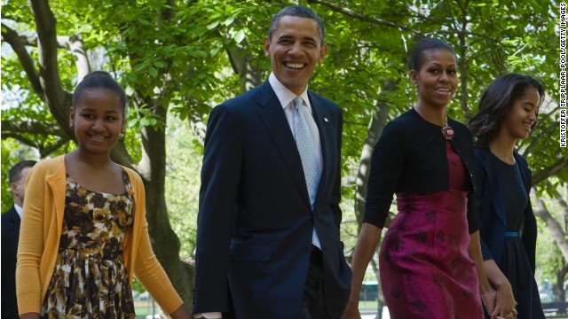 Obama on living with 'three opinionated, strong, tall women'