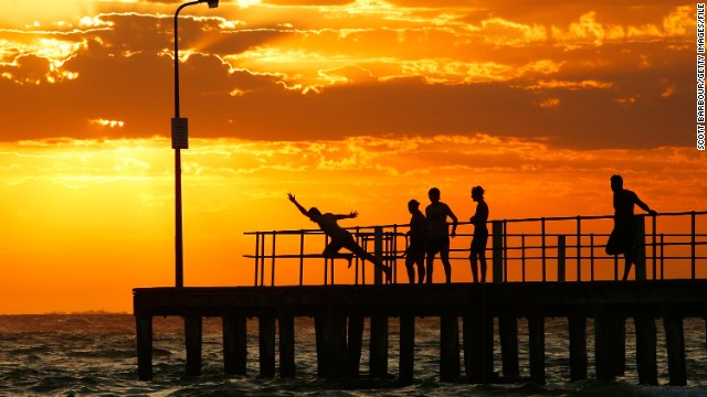 This file image from 2009 is the sort of scene you would expect posted to Facebook. The pier and surrounding St Kilda area are one of Melbourne's most popular spots