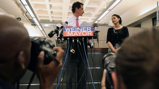 Women had a hard time understanding how <a href='http://www.cnn.com/2013/08/01/living/parents-huma-abedin-blame/'>Huma Abedin, wife of the former New York City mayoral candidate Anthony Weiner, was partially blaming herself </a>for her husband's return to sexting, which ultimately collapsed his campaign. "What a sad thing to hear, that Huma blames herself, but it's not so unusual, is it?" Jessica Dukes, a mom of two, said at the time. "When relationships hit the rocks, doesn't everyone have those 'What did I do to deserve this?' thoughts." 